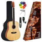 SX SD104K Dreadnought Acoustic Guitar Pack - Natural