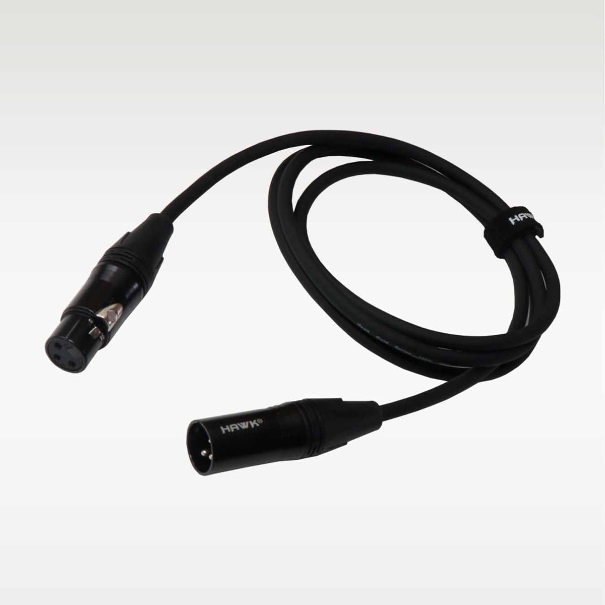 Hawk SXFG-005 Gold Series XLR Male to XLR Female With Cable Tie,1.5 Meters, Balanced Cable