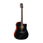 KEPMA EDC-E Semi- Acoustic Guitar - Black Matt