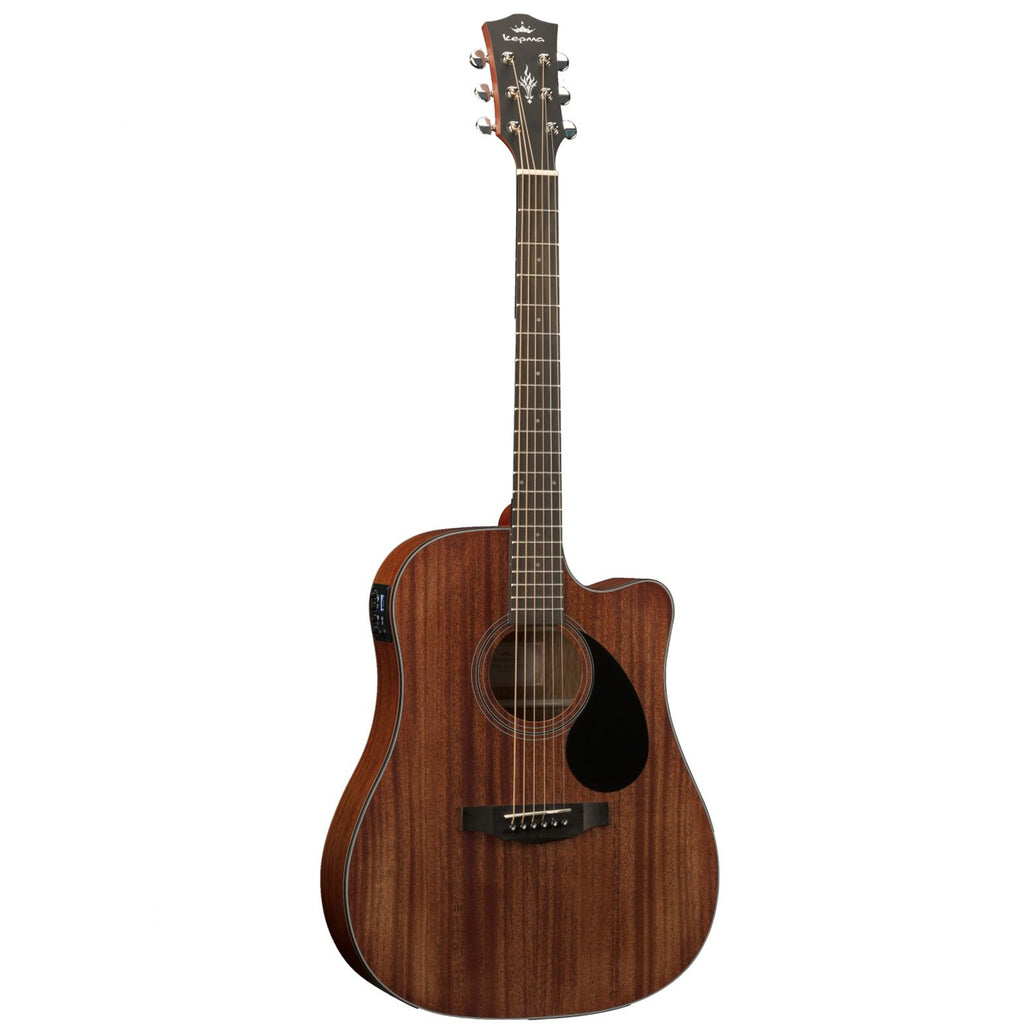 Kepma EDC-E Semi Acoustic Guitar - All Mahagony