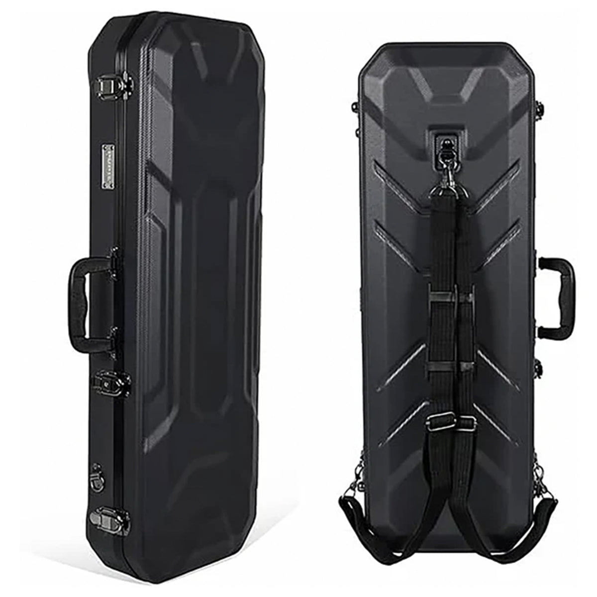 Crossrock Oblong 4/4 Violin Hard Case in Black - CRA860VFBK