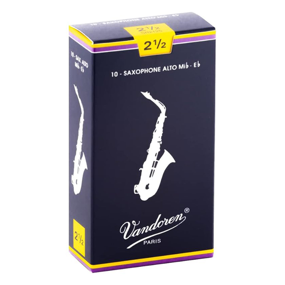 Vandoren SR2125 Alto Sax Traditional Reeds Strength 2.5 Box of 10