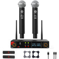 DIGIMORE UHF Dual Wireless Microphone System | 200ft Range | Balanced XLR Outs | 12Hrs Battery Life | Type-C Charging | Perfe