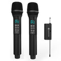 DIGIMORE UHF Dual Wireless Microphone System with in-Built Sound Card | Voice Change, Echo, Bass Etc. | 150ft Range | for Hou
