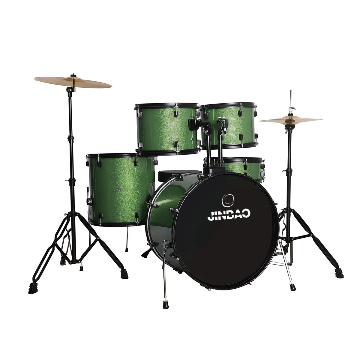 Jinbao JBP2211A 5pc Acoustic Drumset - Green