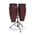 LP City Series Wood Conga Set with Stand 10inch(25.40 cm) & 11inch(27.94 cm)-Dark Wood LP646NY-DW