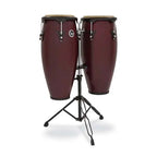 LP City Series Wood Conga Set with Stand 10inch(25.40 cm) & 11inch(27.94 cm)-Dark Wood LP646NY-DW