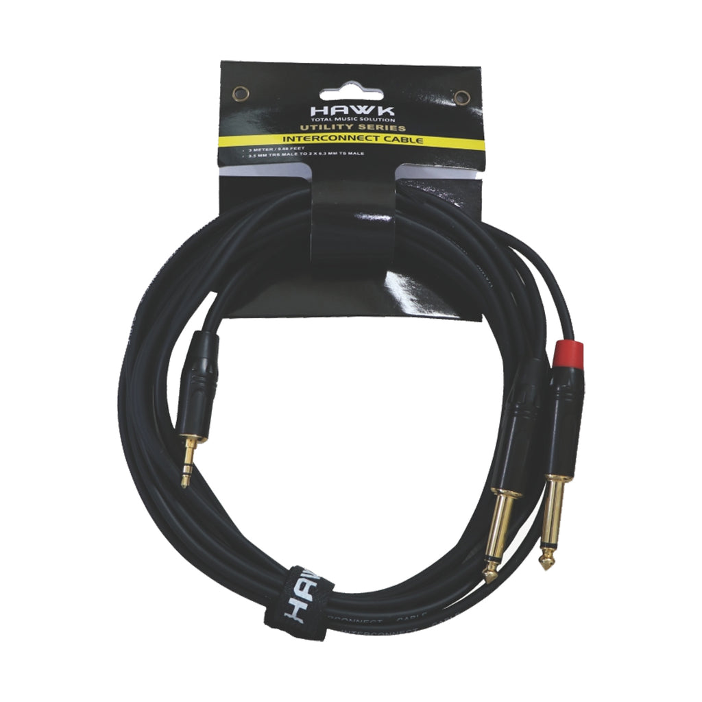 Hawk Pro Audio TMPLU01.5-Y Cable EP To Dual TS MALE – 1.5Meter