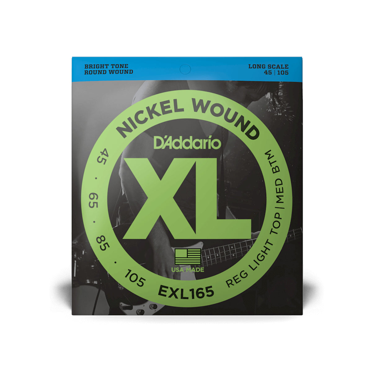 Daddario EXL165 Regular Light Top/Medium Bottom Long Scale Bass Strings 45-105