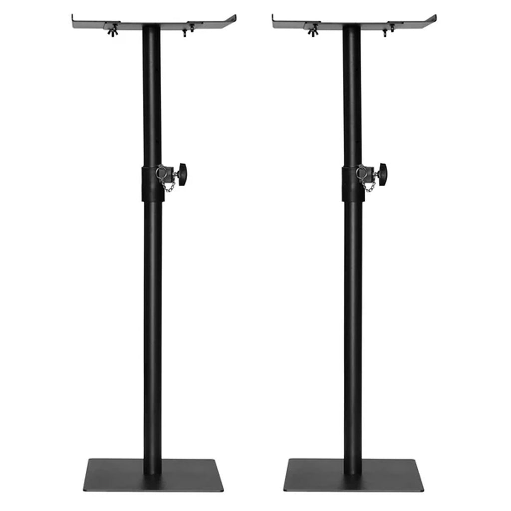 Softline Pro SP 802 HV Heavy Duty Studio Monitor Stand with Wide Variable Top Plate Square Base (Set of 2)