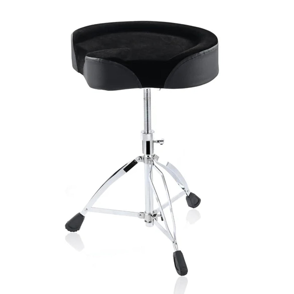 Softline Pro SP T800 Drum Throne Adjustable Padded Saddle Drum Stools Motorcycle Style Heart Shape Heavy Duty with Rubber Fee