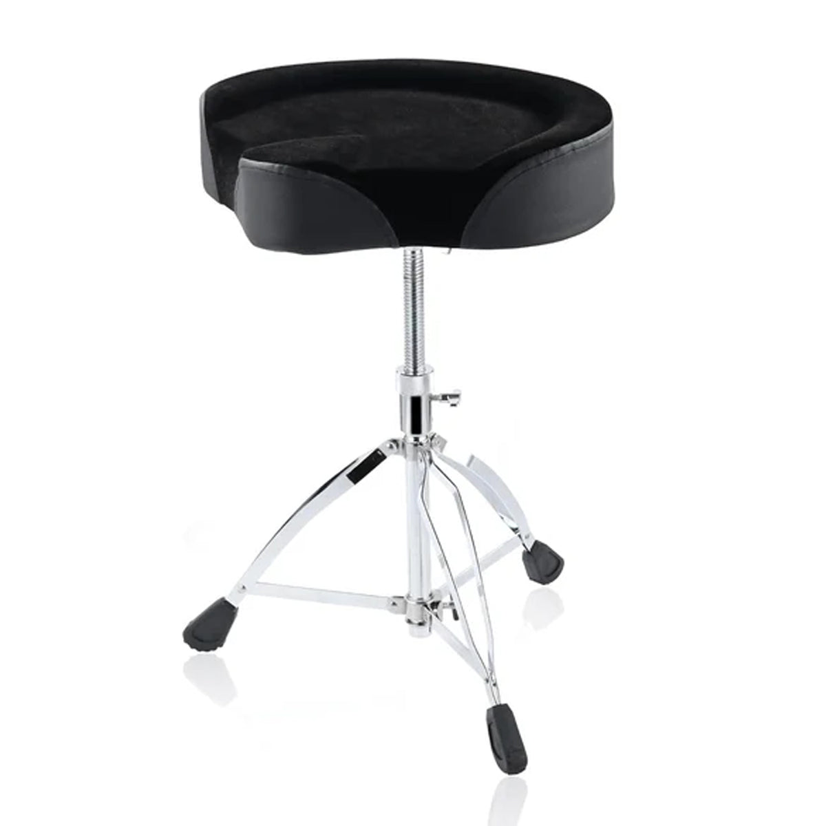 Softline Pro SP T800 Drum Throne Adjustable Padded Saddle Drum Stools Motorcycle Style Heart Shape Heavy Duty with Rubber Fee