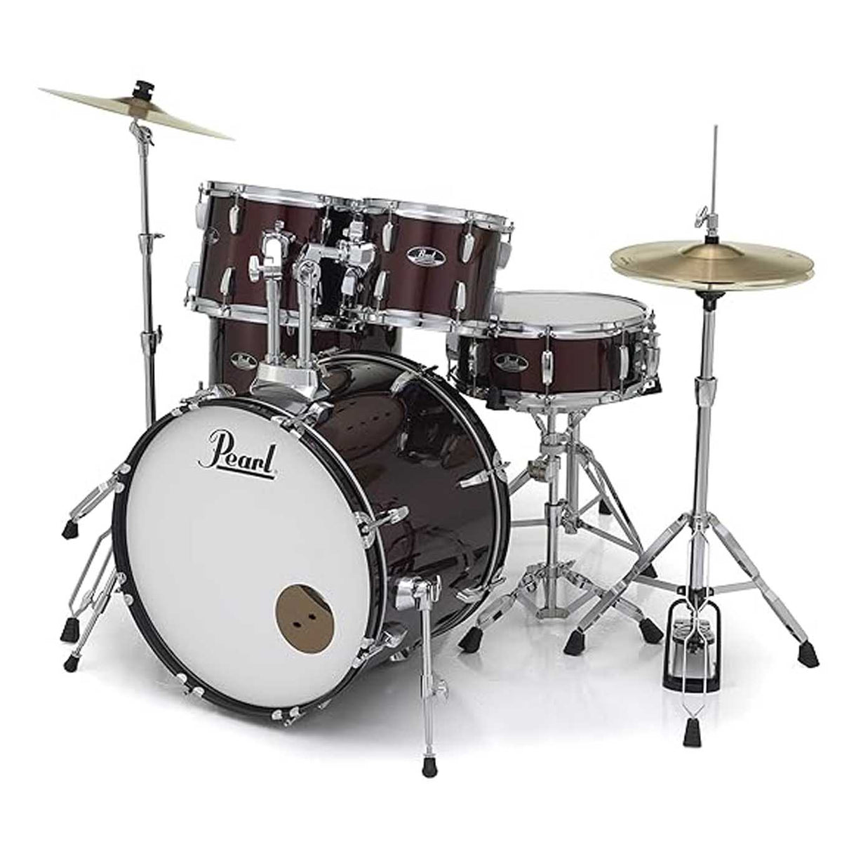Pearl Roadshow RS525SC 5 Pcs Acoustic Drum Set-Red Wine