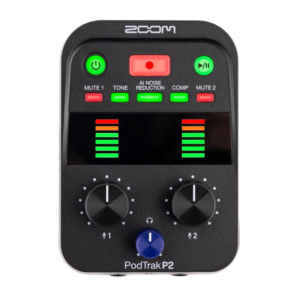 Zoom PodTrak P2 Dual USB Mic Recorder for Podcasters