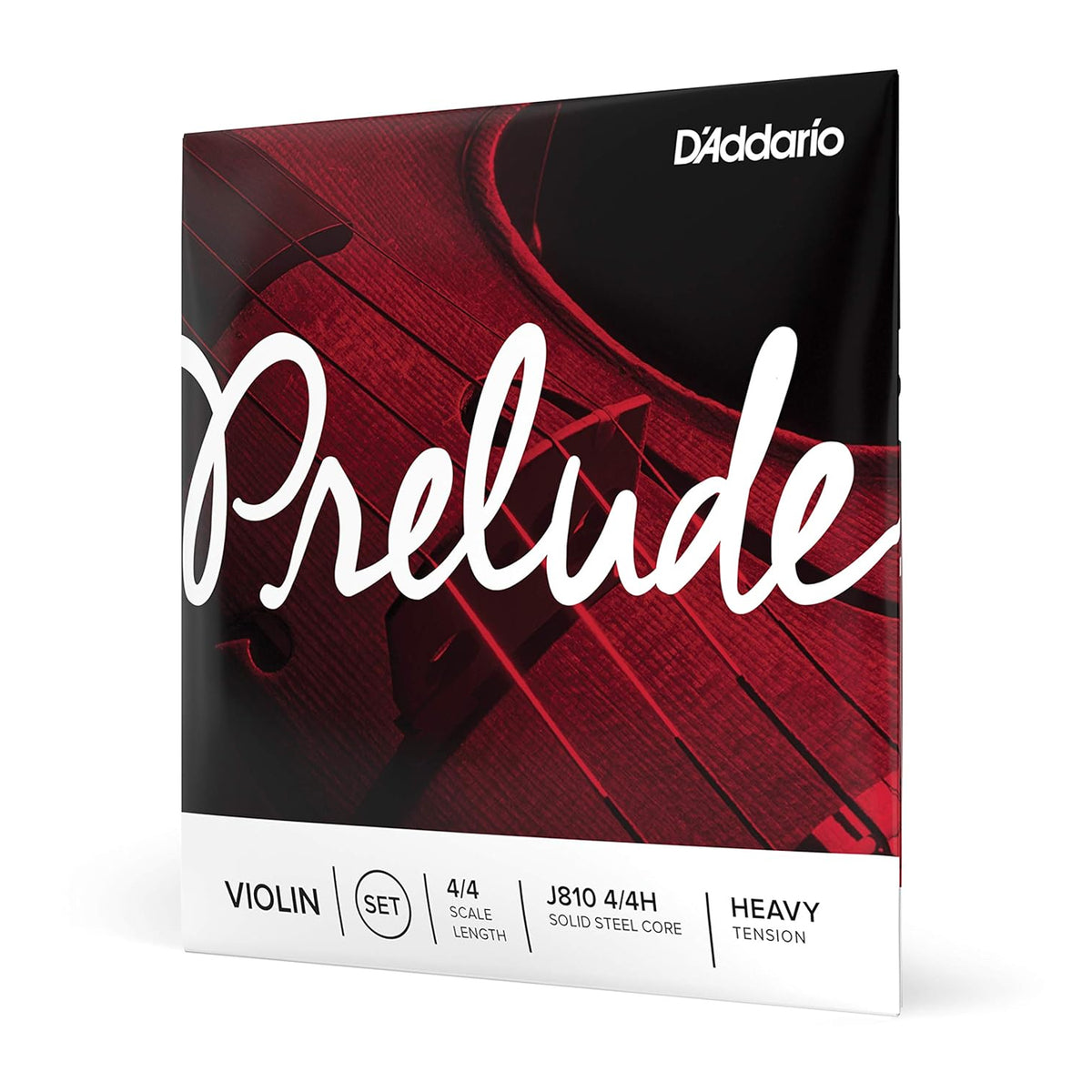 Daddario J810 4/4H Prelude Violin String Set 4/4 Scale - Heavy Tension