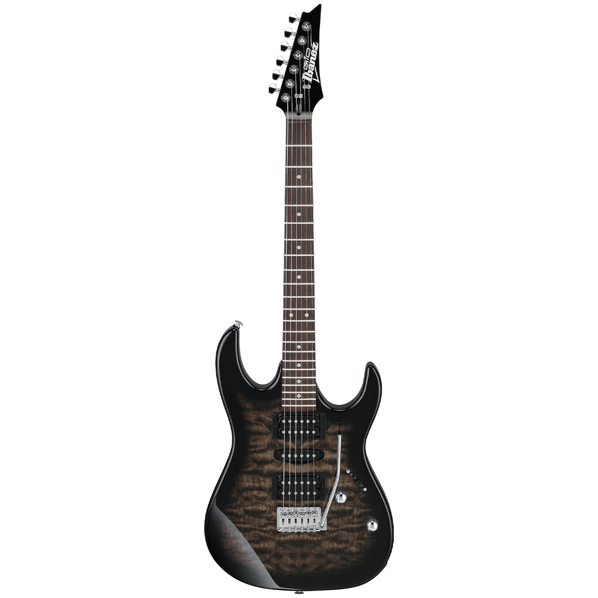Ibanez GRX70QA Electric Guitar-TKS Transparent Black Sunburst