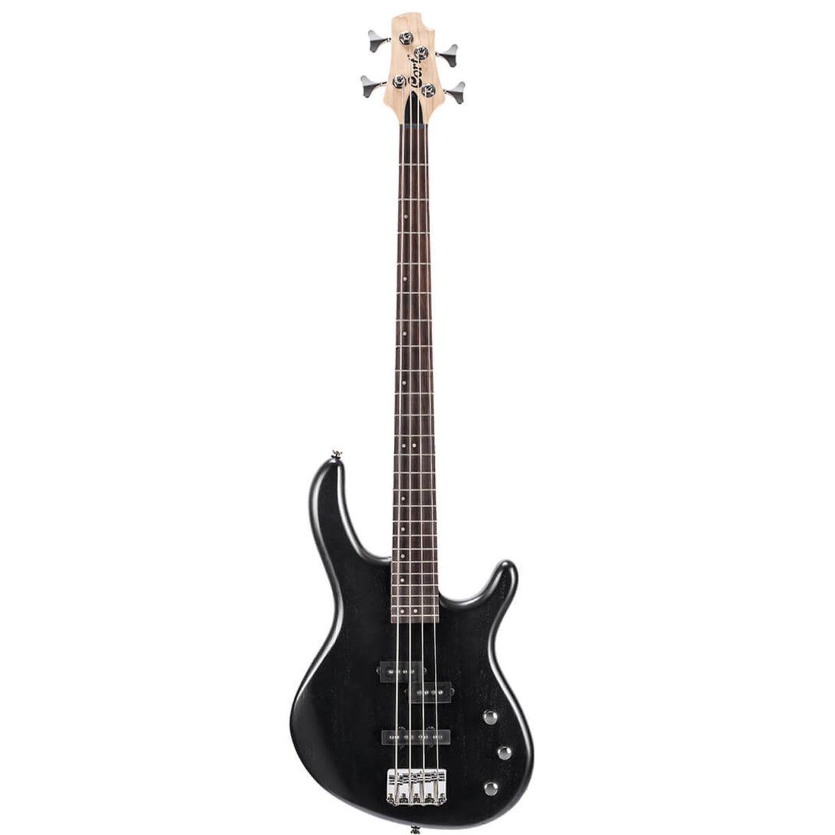 CORT ACTION PJ 4 String Bass Guitar Open Pore Black