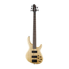 Cort Action DLX V AS 5 String Bass Guitar - Open Pore Natural