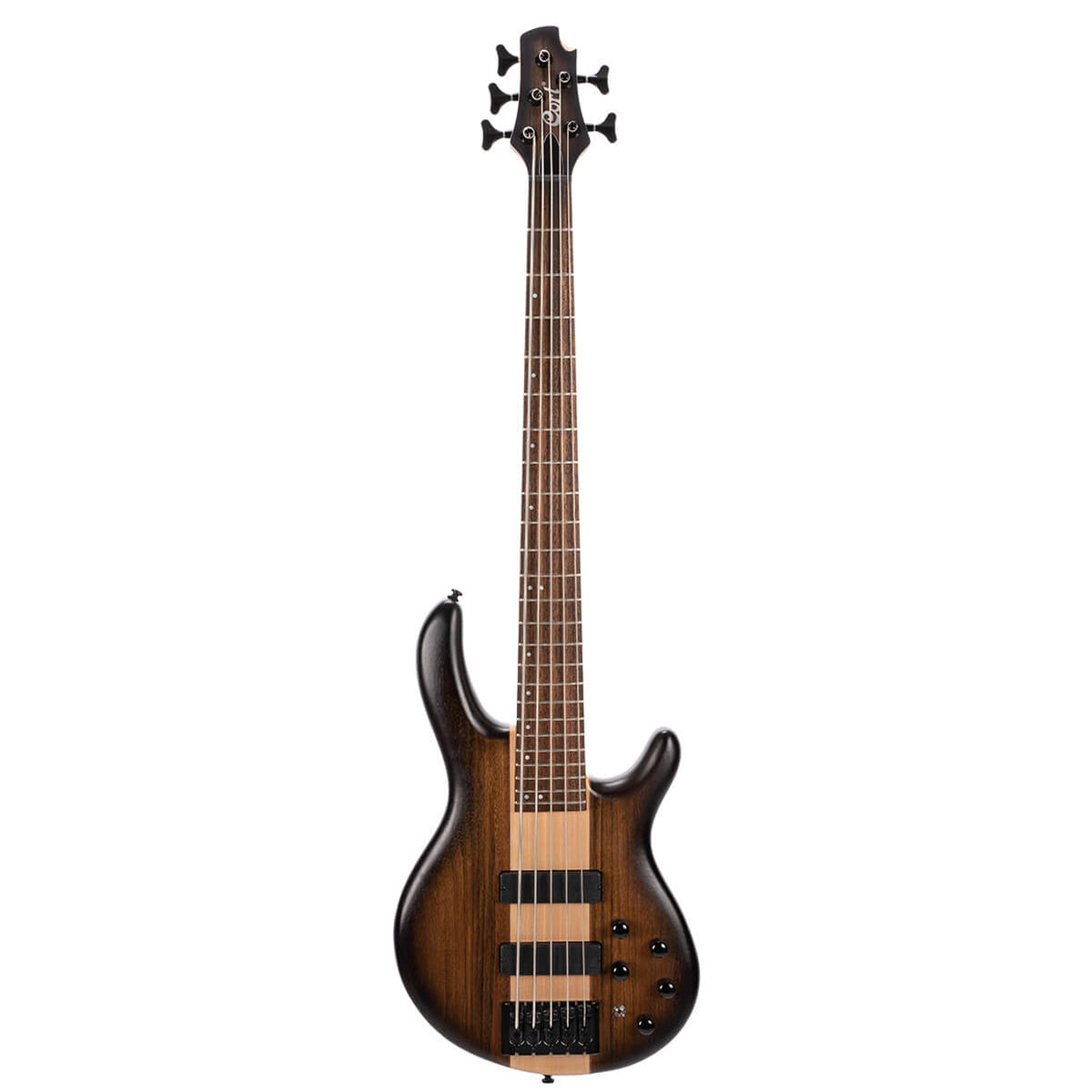 Cort C5 Plus OVMH 5 String Active Bass Guitar - Antique Brown Burst