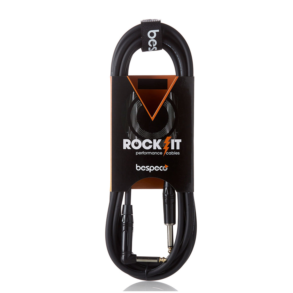 Bespeco RKJP300 Instrument cable – jack Ø 6.3 mm – jack Ø 6.3 mm 90°