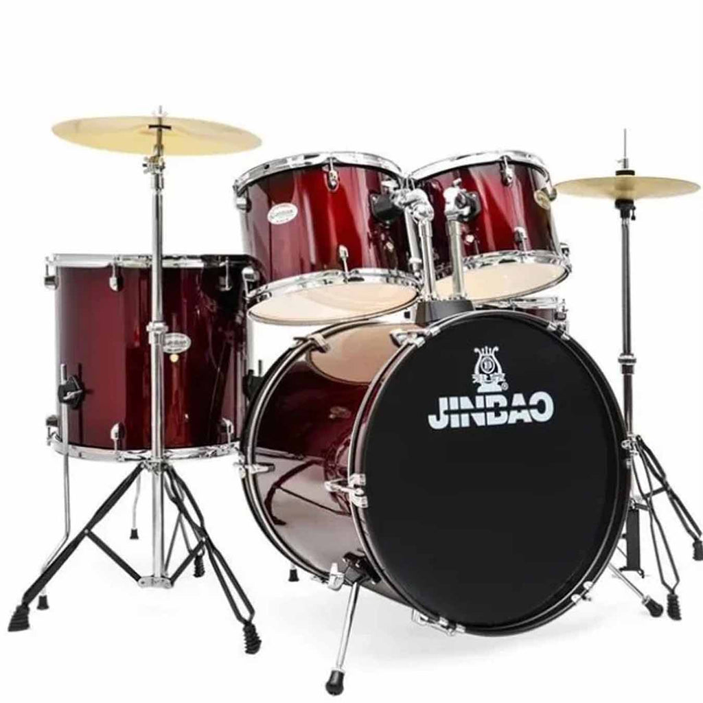 Jinbao JBP0702 5-Piece Acoustic Drum Kit red