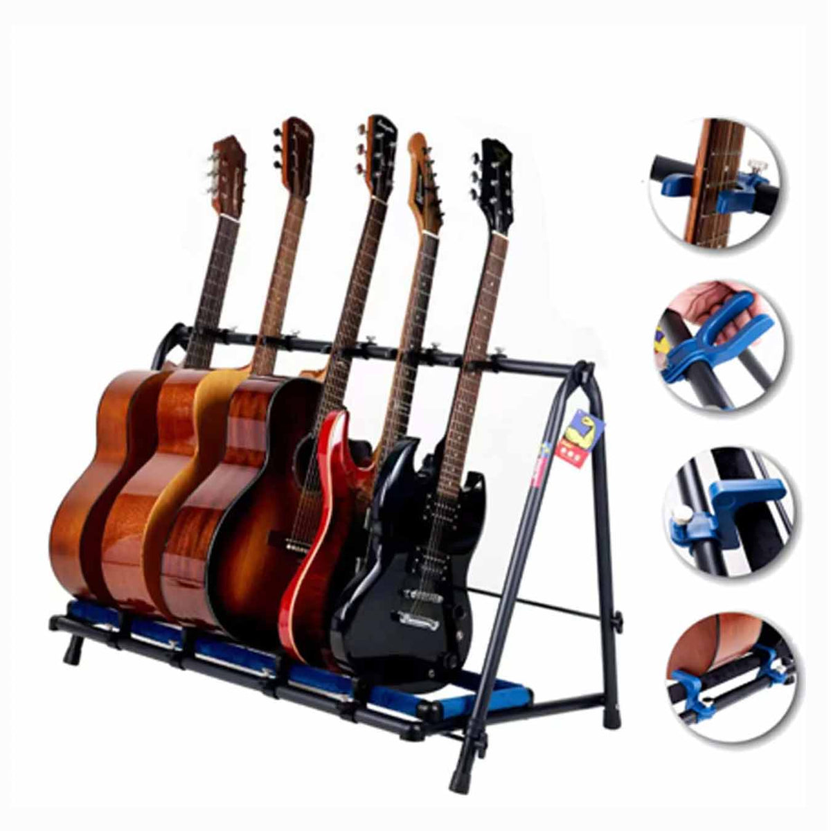 Galux GS-231 Guitar Rack for 5 Guitar-Blue Velvet