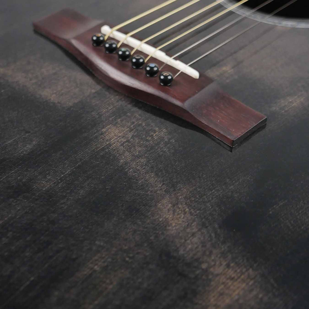 SQOE S340 FG/CS Solid top Acoustic guitar - Trans Black