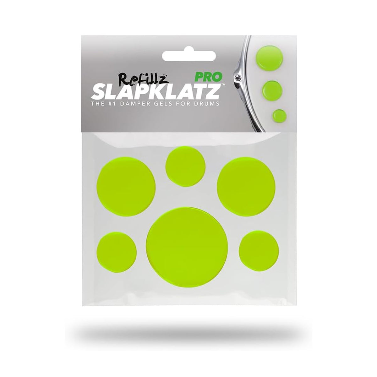 SlapKlatz PRO Refillz Drum Dampeners - Alien Green