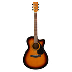 Yamaha FSX80C Concert Cutaway Semi-Acoustic Guitar- Sunburst