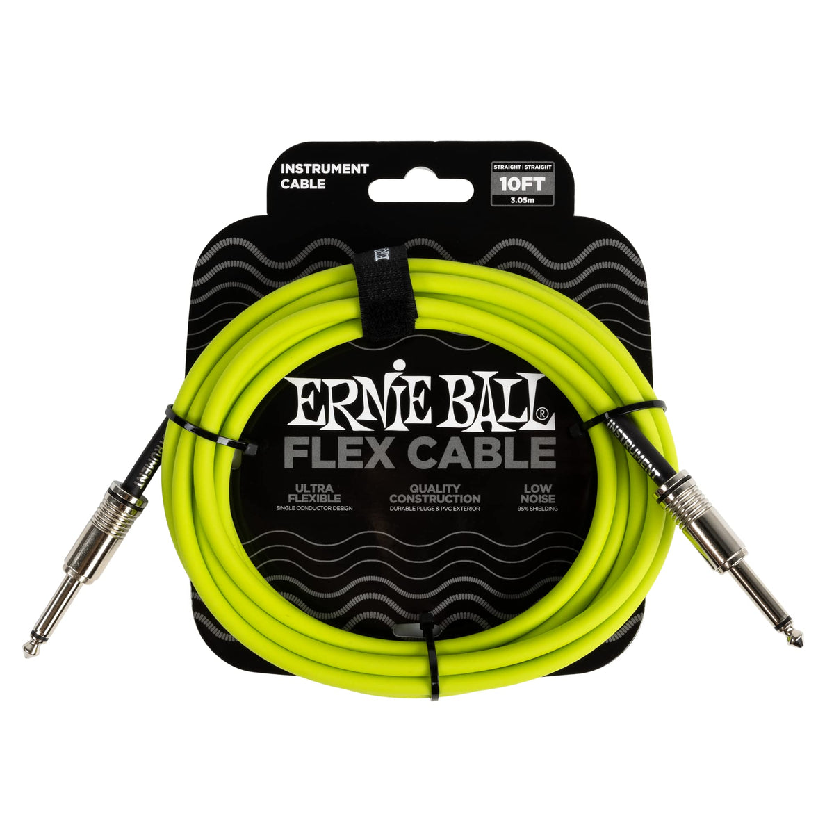 Ernie Ball 6414 (Flex Instrument Cable Straight/Straight 10ft - Green)