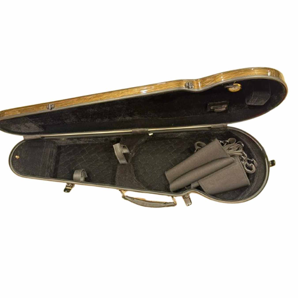 VIOLIN CASE Shaped (FIBRE GLASS MATERIAL) Brown Standard
