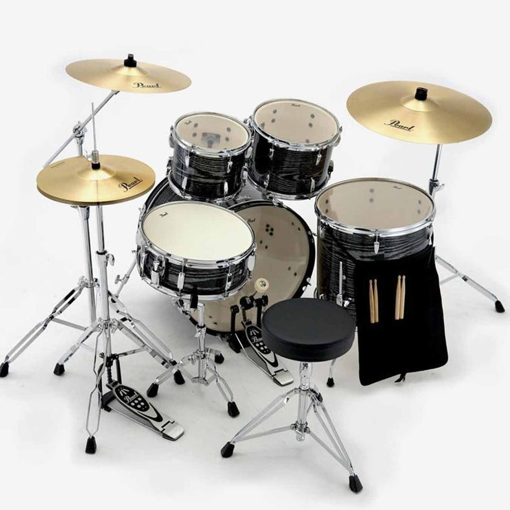 Pearl Roadshow RS525SC 5 Pcs Acoustic Drum Set -Midnight Chrome Vortex