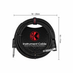 Kirlin IP-241BC BK Original 24 3m Instrument Cable - Black