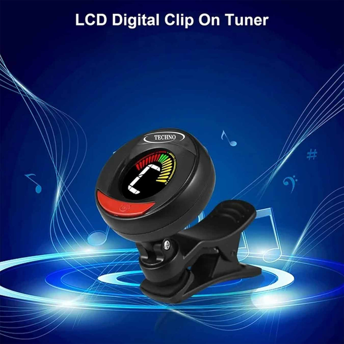 Techno Guitar Tuner digital clip on Suitable for guitar&bass&violin-TGT79