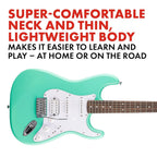 Fender Debut Series Stratocaster HSS Laurel WPG Electric Guitar 0379610549 - Sea Foam Green