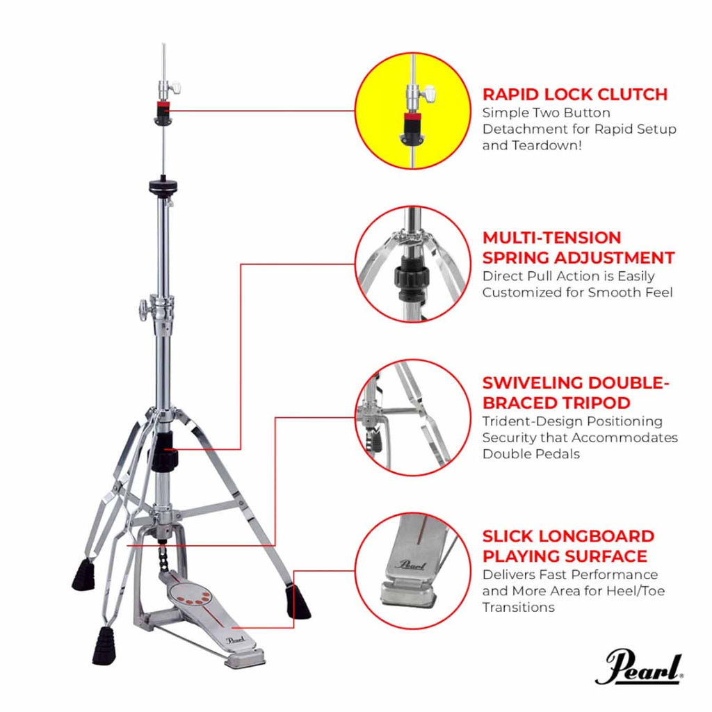 Pearl, Hi Hat Stand with Rapid Lock Clutch H-930QR