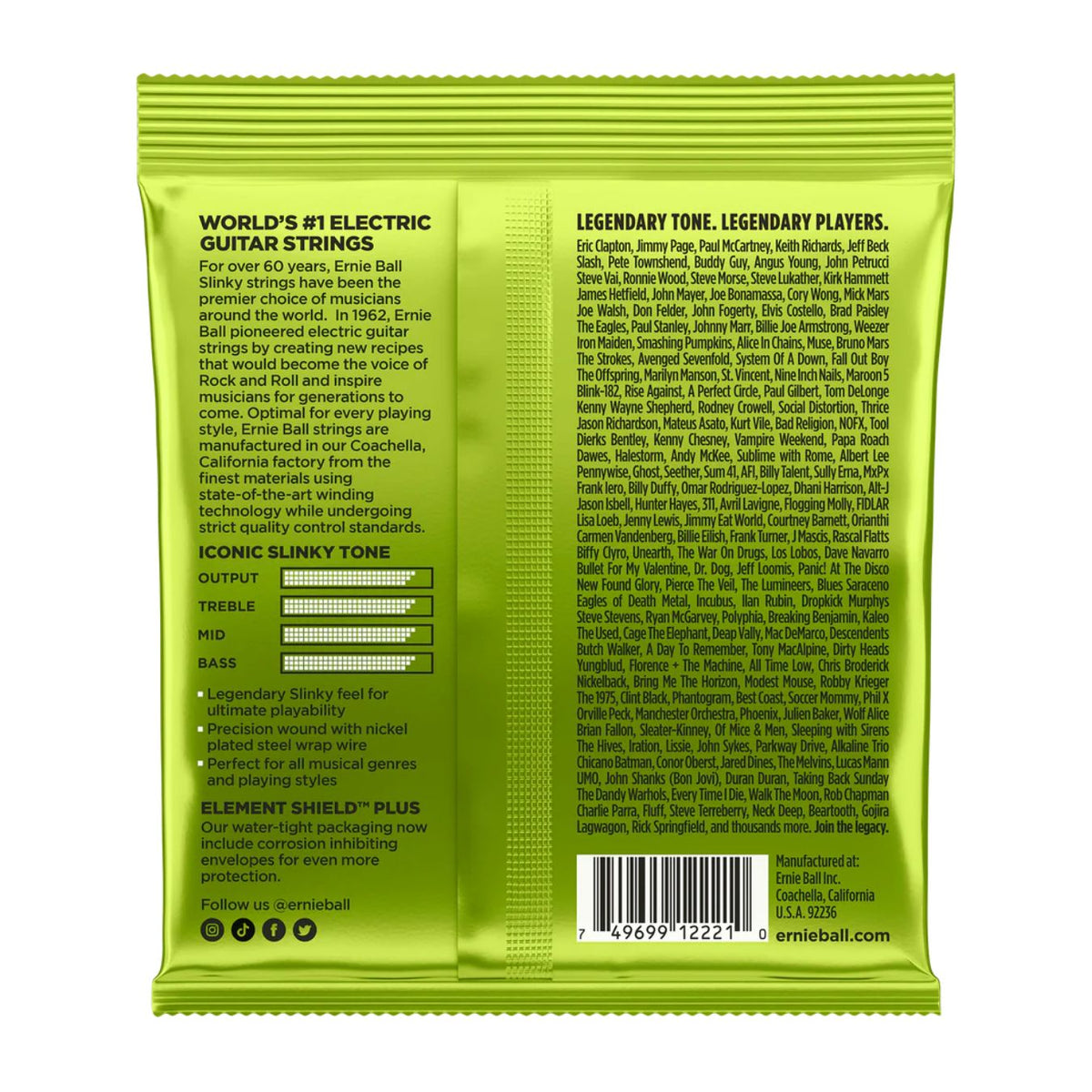Ernie Ball 2221 Regular Slinky Nickel 10-46 Gauge