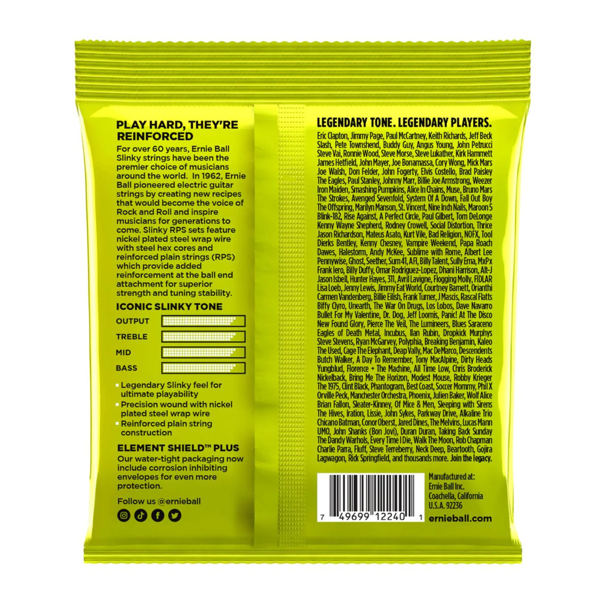 Ernie Ball 2240 RPS10 Slinky Nickel 10-46 Gauge