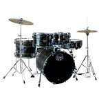 Mapex CM5295FTCDK Comet 5 pcs Hybrid Drum Set with Hardware Throne & Cymbals - Brown Wood Grain