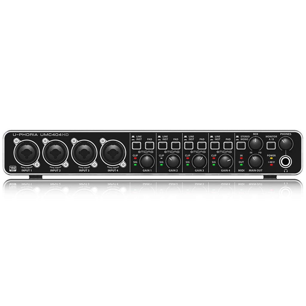 Behringer UMC404HD U-Phoria MIDI Interface with MIDAS Mic Preamplifier