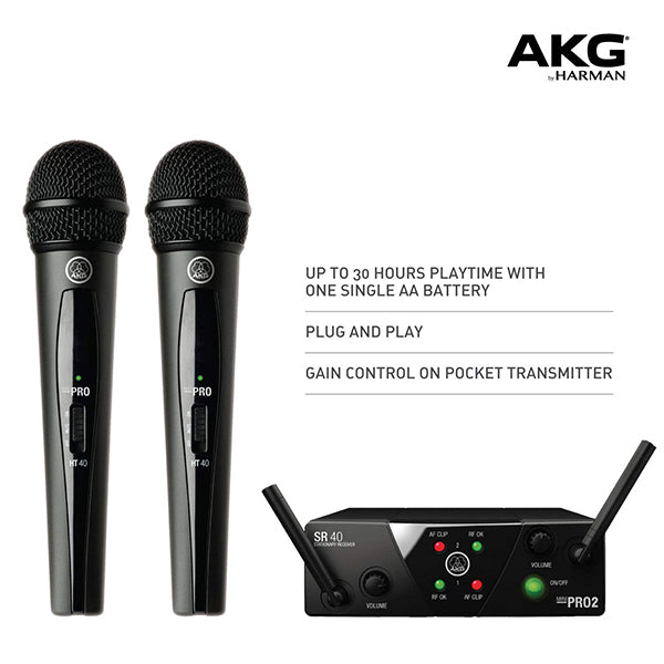 AKG WMS40 Mini Dual Vocal Set - Wireless microphone system