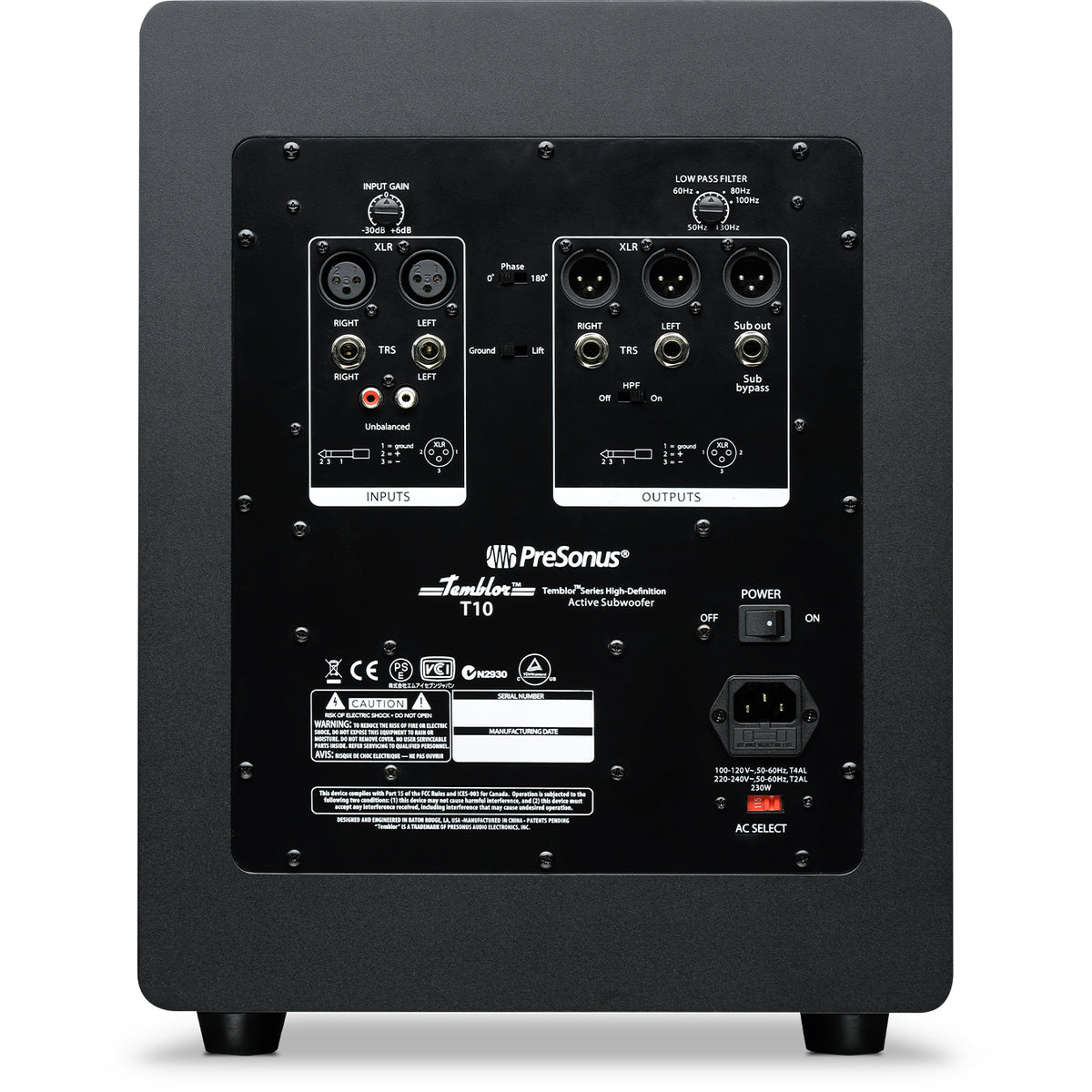 Presonus Temblor T10 Active Studio Subwoofer