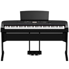 Yamaha DGX670B Portable Grand Digital Piano with Wooden Stand - Pedal unit and Adapter