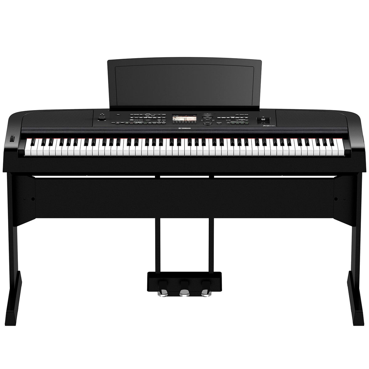 Yamaha DGX670B Portable Grand Digital Piano with Wooden Stand - Pedal unit and Adapter