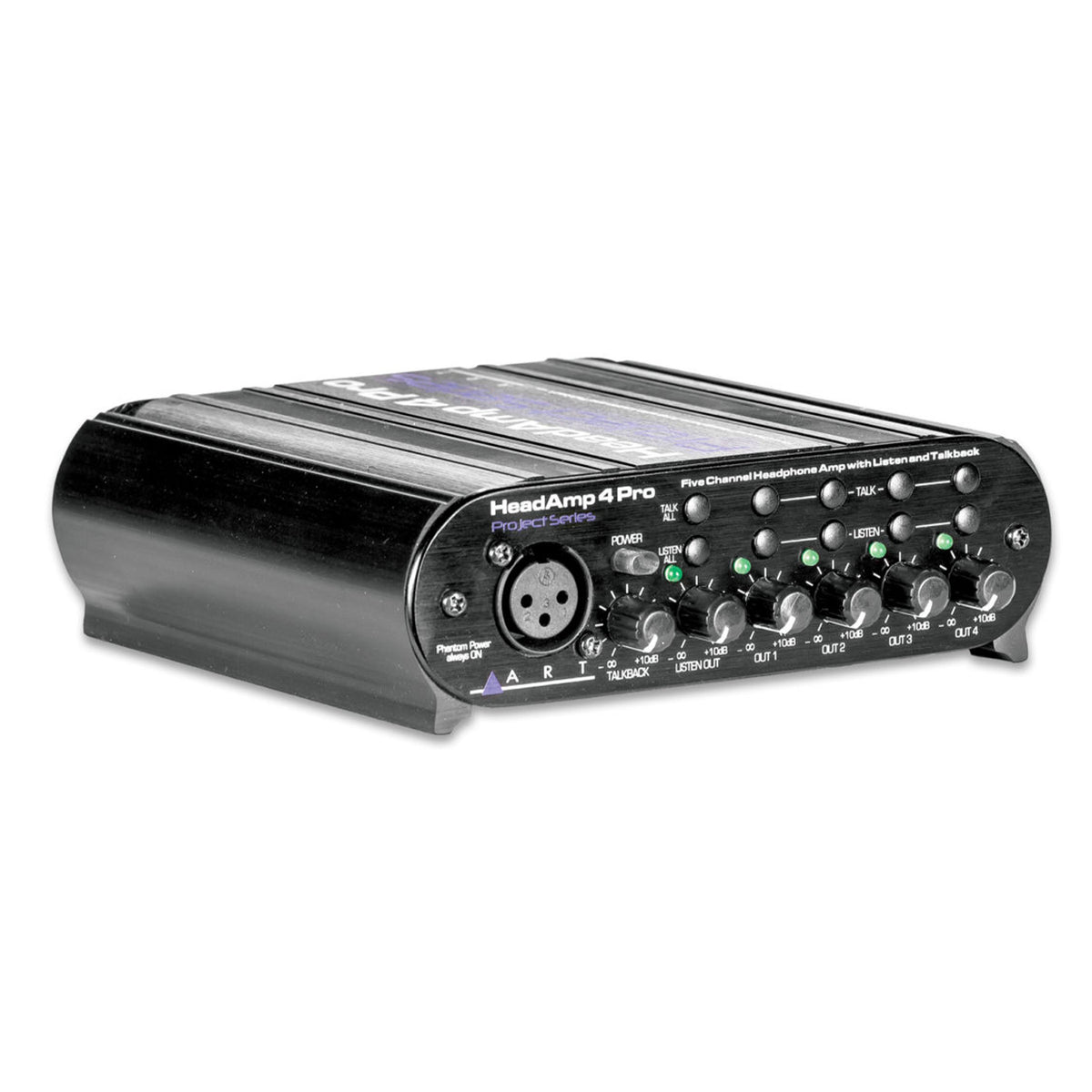 HeadAMP 4 Pro Five Channel Headphone Amplifier with Talkback