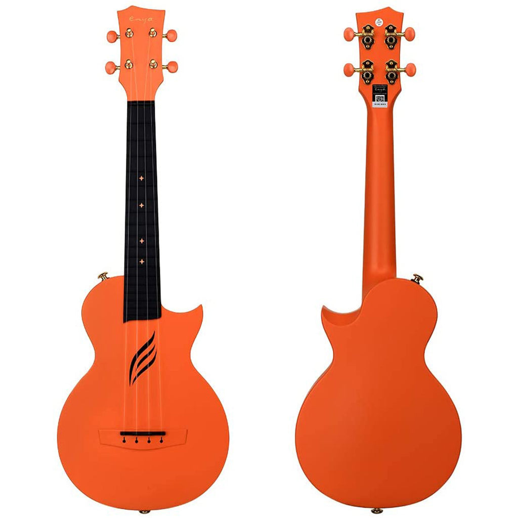 Enya Concert Ukulele Nova U Carbon Fiber Travel Ukulele with Beginner Kit includes online lessons, case, strap, capo and stri