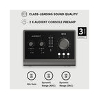 Audient iD14 (MKII) 10in/6out High Performance USB3.0 Audio Interface with 126dB Dynamic Range- 2 X Audient Console Preamps- 