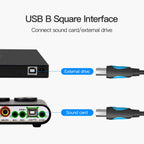 Vention USB 2.0 Printer Cable VAS-A16-B200 2 mtr