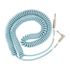 Fender Original Series Coil Cable Straight-Angle 30' Daphne Blue 0990823006