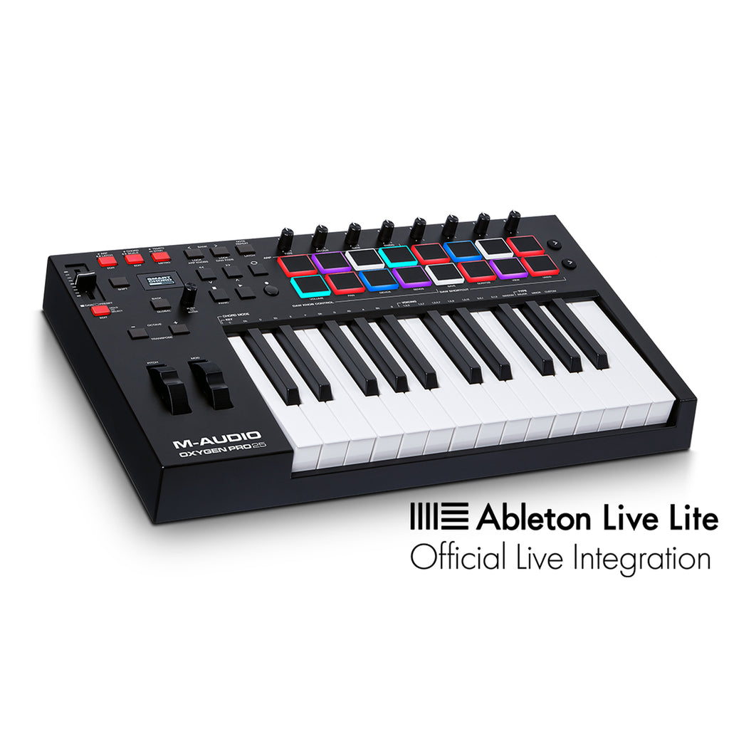 M-Audio Oxygen Pro 25 25-key USB powered MIDI controller with Smart Controls and Auto-mapping